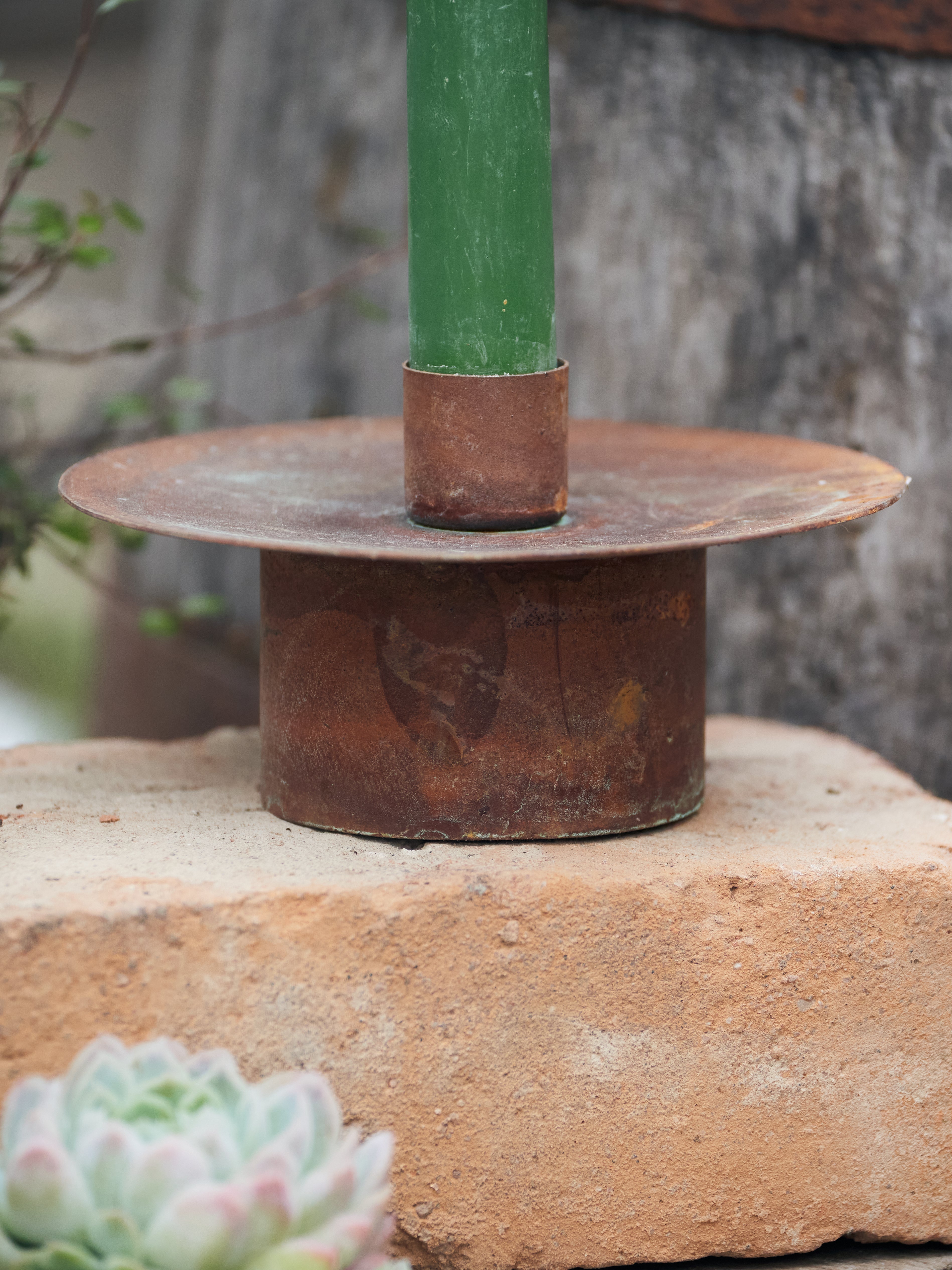 Rostig ljusstake